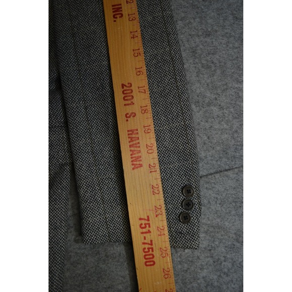 Lubiam 1911 Cashmere Mens 44L Blazer Gray Check Wool Italy Sport Coat Luxury LBM - Picture 15 of 16